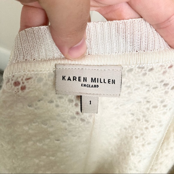 Karen Millen Ivory Lambswool Knit Bolero Sweater - Picture 8 of 9